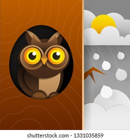 Owl Hole Tree Stock Illustrations Images Vectors Shutterstock