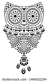 Cute owl sketch design vector art