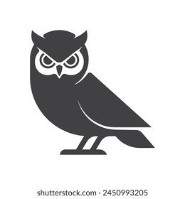 Cute owl symbol. Animal cartoon mascot. Owl vector sign. Owl icon. Owl logo design template. Vector illustration