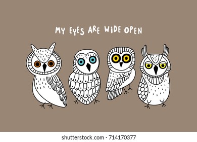 cute owl. vector