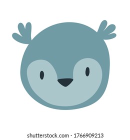 Búho lindo. Imagen de viñeta vectorial