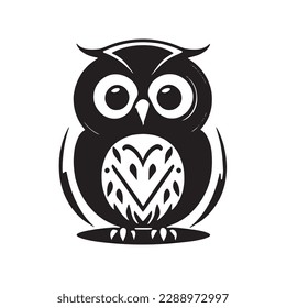 the cute owl vector design