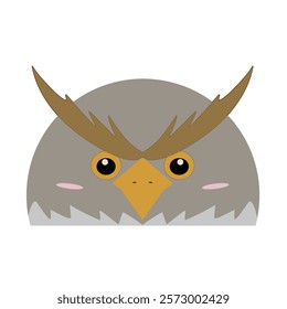 cute owl vector design, drawing cartoon owl face, drawing owl face easy and simple full color