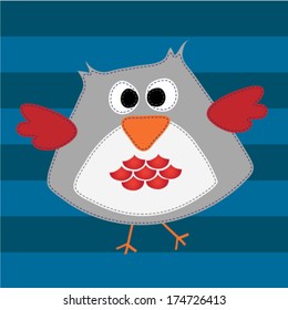 Cute owl. Vector illustration