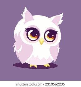 Cute owl vector illustration or icon
