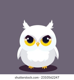 Cute owl vector illustration or icon