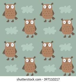 cute owl vector print