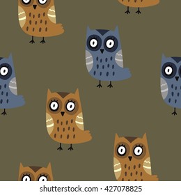 cute owl vector print