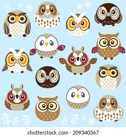 A lot of cute owls