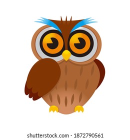 Cute owls for doll models, cartoon drawings in simple styles to be used as symbols or models for various products. Vector illustration of fancy and fun baby animal stock