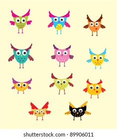 cute owls doodle