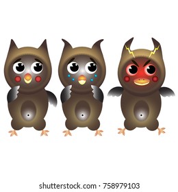 Cute owls emoji