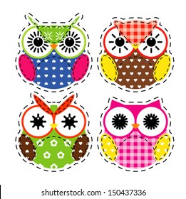 Cute owls set