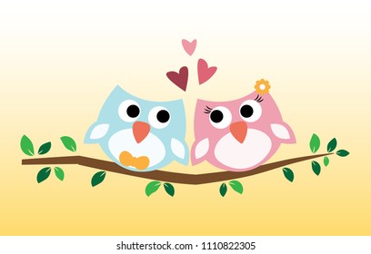 Cute Owls Vector Design