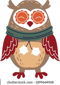 Cute owls vector set. Baby showers, parties for baby