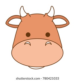 cute ox character icon