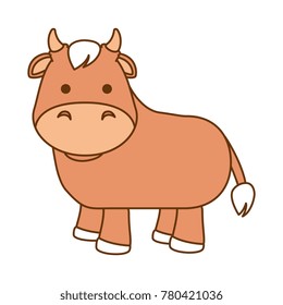 cute ox character icon