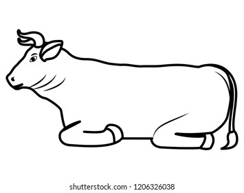 cute ox manger character