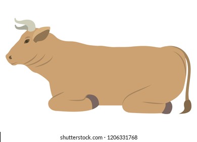 cute ox manger character