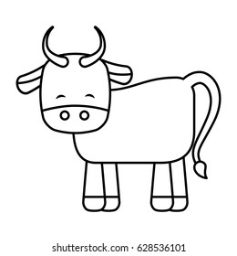 cute ox manger character