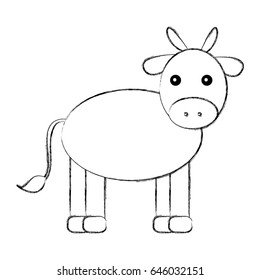 cute ox manger character