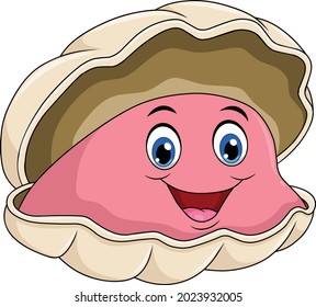 Cute Oyster cartoon vector illustration