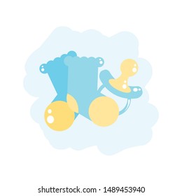 cute pacifier baby with socks