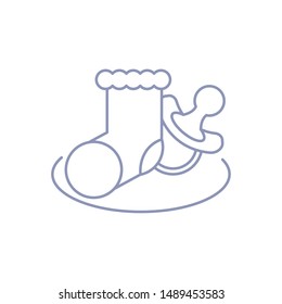 cute pacifier with sock baby
