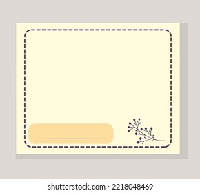 Página de dibujo para el cuaderno de dibujo, cuaderno, diseño de libros para niños, folletos, plantillas para diarios escolares. Página amarilla para el bloque de dibujo. Ilustración del vector