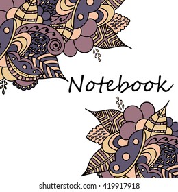 Cute pages for notes with cute delicate flowers and herbs. Notebooks,decals, diary, cards, school accessories. Cute design with floral patterns. 