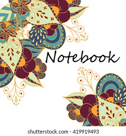 Cute pages for notes with cute delicate flowers and herbs. Notebooks,decals, diary, cards, school accessories. Cute design with floral patterns. 