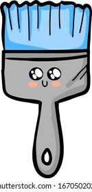 Cute paint brush, illustration, vector on white background.
