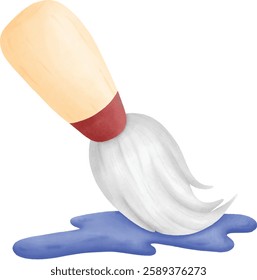 a cute paintbrush Hand drawn