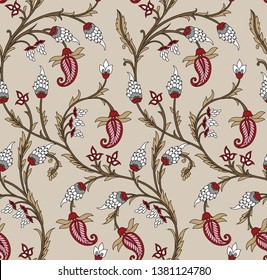 cute paisley all over pattern on background