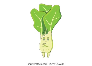 Cute Pak Coy Character Design Illustration