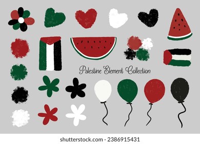 Cute Palestine Country Element Decoration