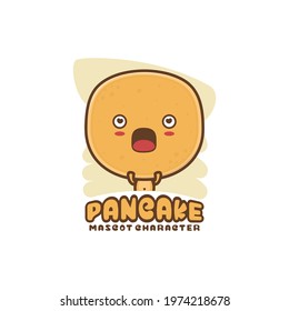 cute pancake mascot character designs. suitable for use as logos, stickers, cards, menu displays etc.