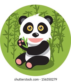 Cute Panda Stock Vector (Royalty Free) 156350279 | Shutterstock