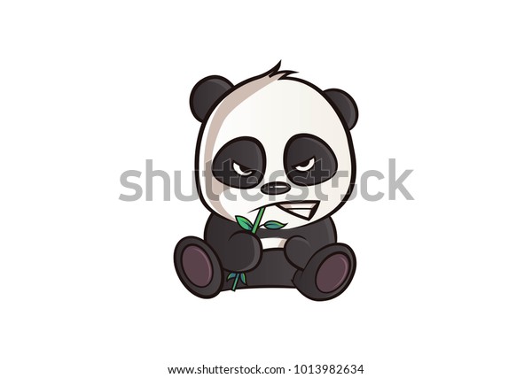 Cute Panda Angry Illustration Vector Illustration Stock Vector Royalty Free 1013982634 