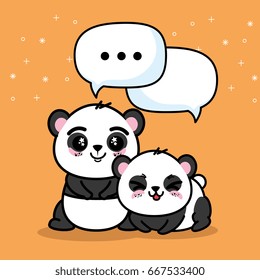 Cute panda animal cartoon