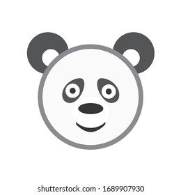 Cabeza de animal de Panda con fondo blanco. Ilustración del vector EPS 10.