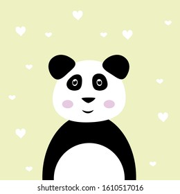 cute panda animal pattern cartoon