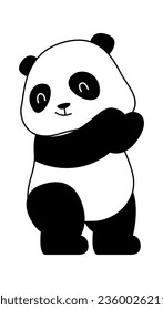 Cute Panda Animal Vector Illustration