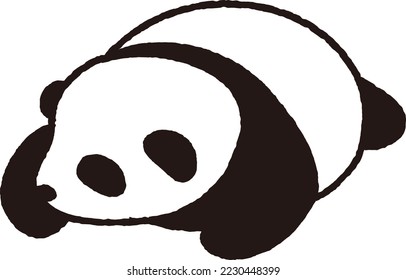 cute panda baby hand drawn illustration