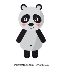 cute panda bear animal standing cartoon wildlife