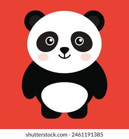 Cute panda bear avatar, cartoon, illustration, vector art