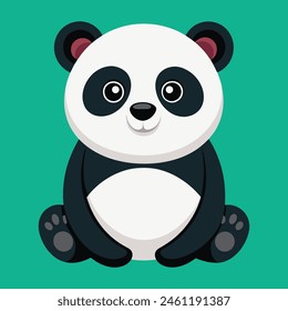 Cute panda bear avatar, cartoon, illustration, vector art