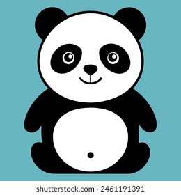 Cute panda bear avatar, cartoon, illustration, vector art