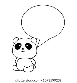 cute panda bear with balloons air character