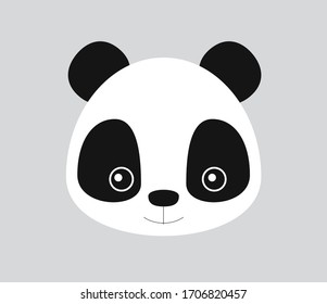 Panda Face Vector Isolated White 11513557 Vector Art at Vecteezy